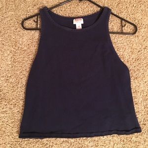 Navy Cropped Tank